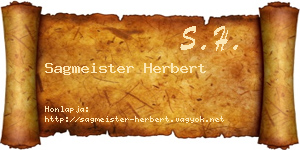 Sagmeister Herbert névjegykártya